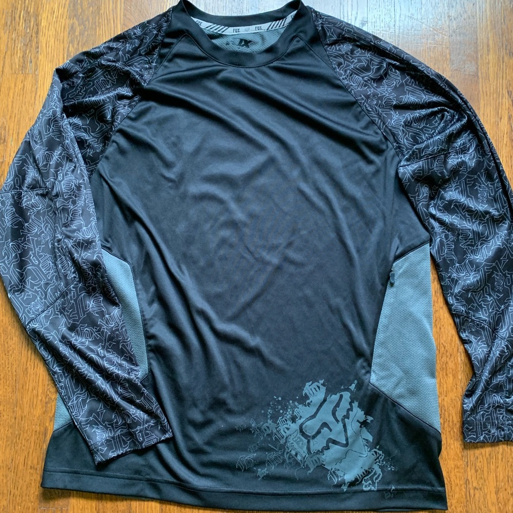 Fox Unisex Rashguard Gray Long Sleeve Size Medium
